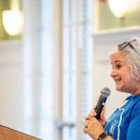 Susan Proctor giving a speech.